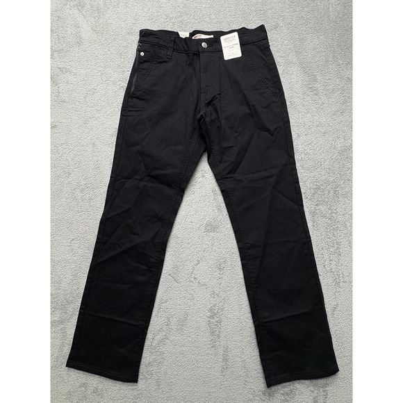 Levi Strauss Chino Pants Mens Measured 30x29 Black Athletic Hybrid Slim Fit - Picture 1 of 8